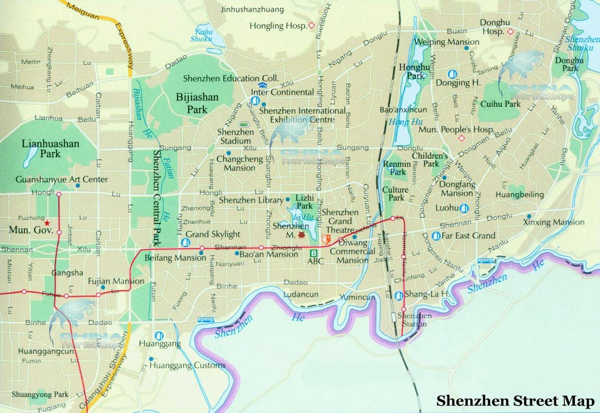 ನಕ್ಷೆ ಷೆನ್ಜೆನ್ ಜಿಲ್ಲೆಗಳು