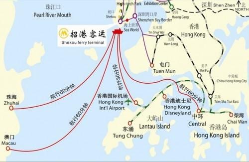 ನಕ್ಷೆ shekou ferry ಟರ್ಮಿನಲ್